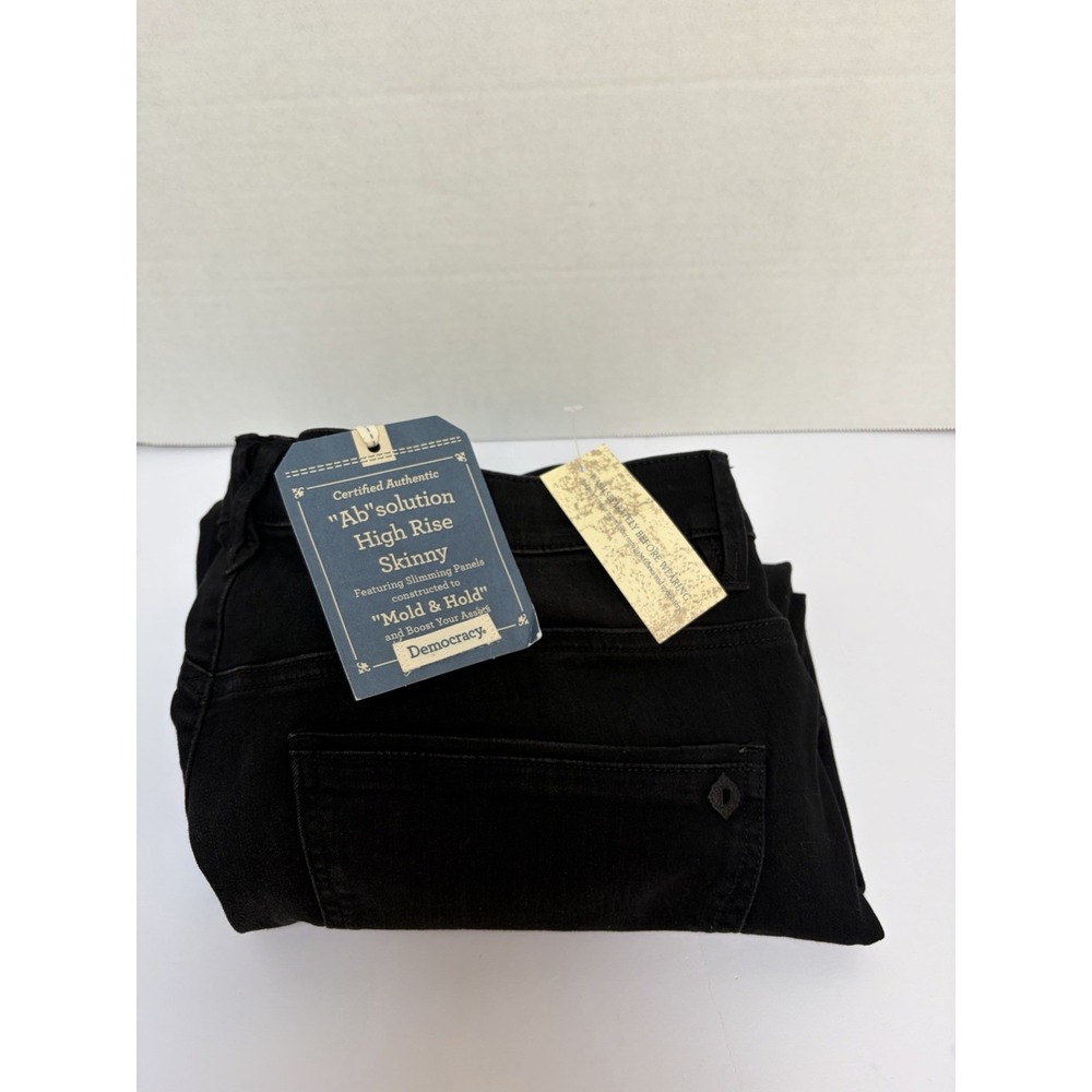 Democracy NWT Black "Ab"solution Hi-Rise Skinny Pants Jeans Size 16 Pet/Short